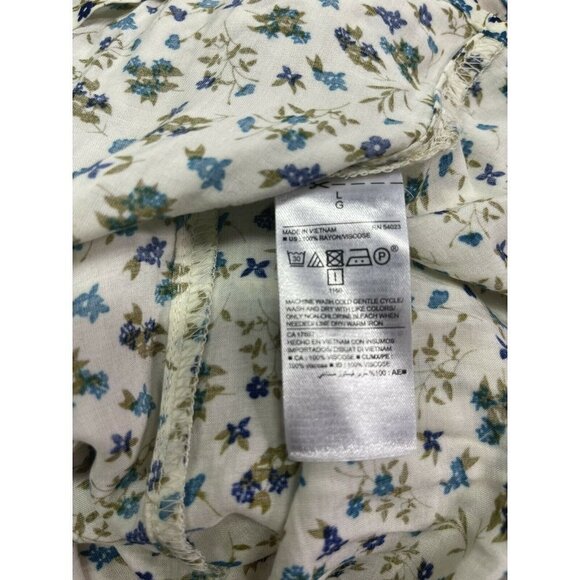 Old Navy Large Floral Peasant Style Top Cottage Core Sleeveless Blouse Boho - Picture 10 of 10